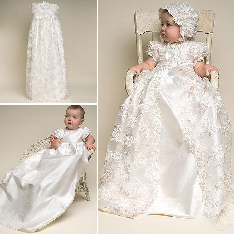 Baby Girl Dresses For Baptism Infant Lace Christening Gown Newborn Communion Clothes