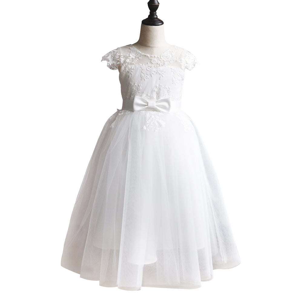 Flower Girl Dress for Wedding Lace Ivory Little Bridesmaid Dress