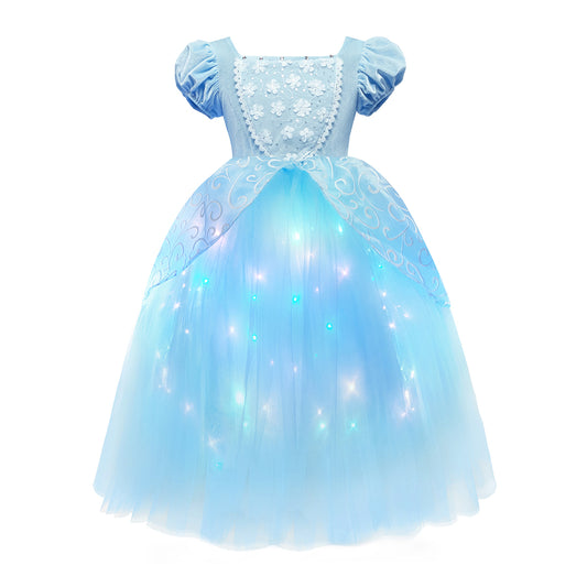 Light Up Cinderella Costume for Girls Cinderella Dress with Lights
