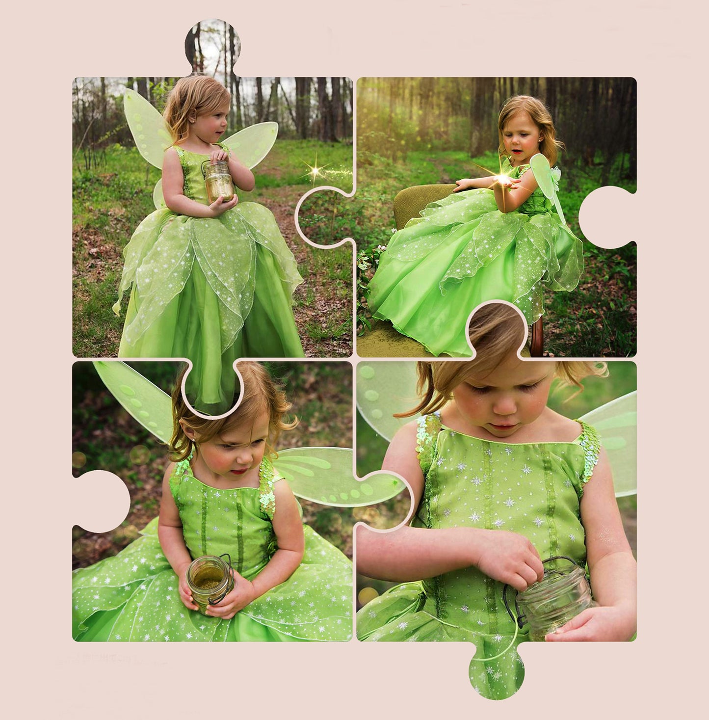 Tinkerbell Costume Dress Up With Butterfly Wings