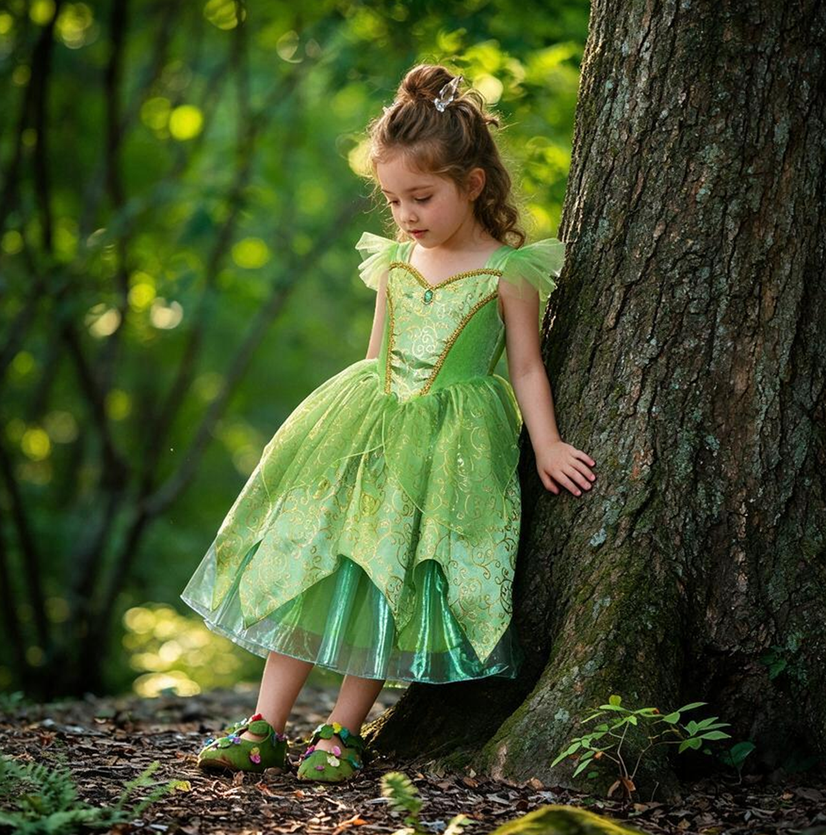 Girls Tinkerbell Costume,Tinkerbell Dress,Green Fairy Dress Girls,Fairy Costume,Tinkerbell Wings,Green tutu Dress,Girls Fairy Tale Costume