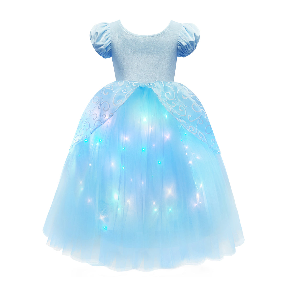 Light Up Cinderella Costume for Girls Cinderella Dress with Lights