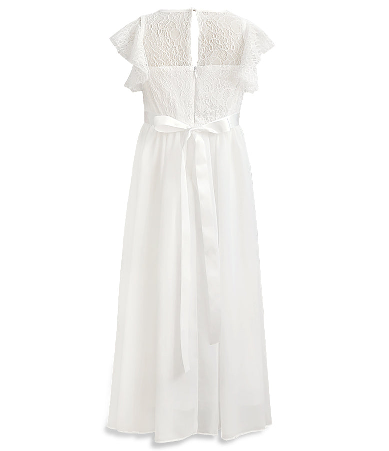 Flower Girl Dress White Spring Dress Formal Dress Castle Girl Lace Photogenic Dress Wedding Bridesmaid Princess Long Dress