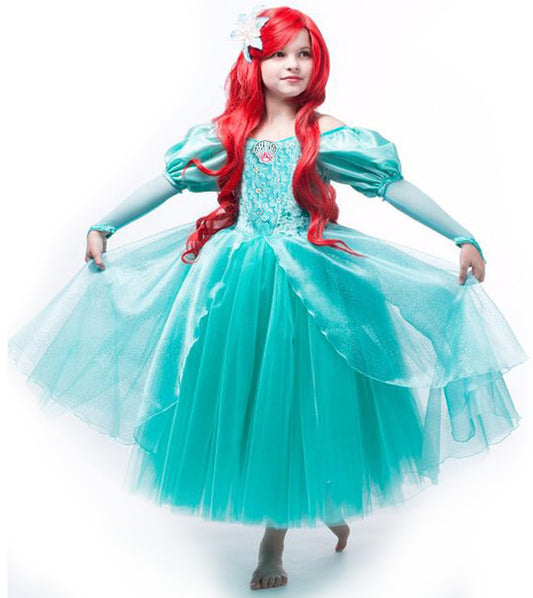 Little Mermaid Ariel Princess Dress Halloween Costumes Dress Up