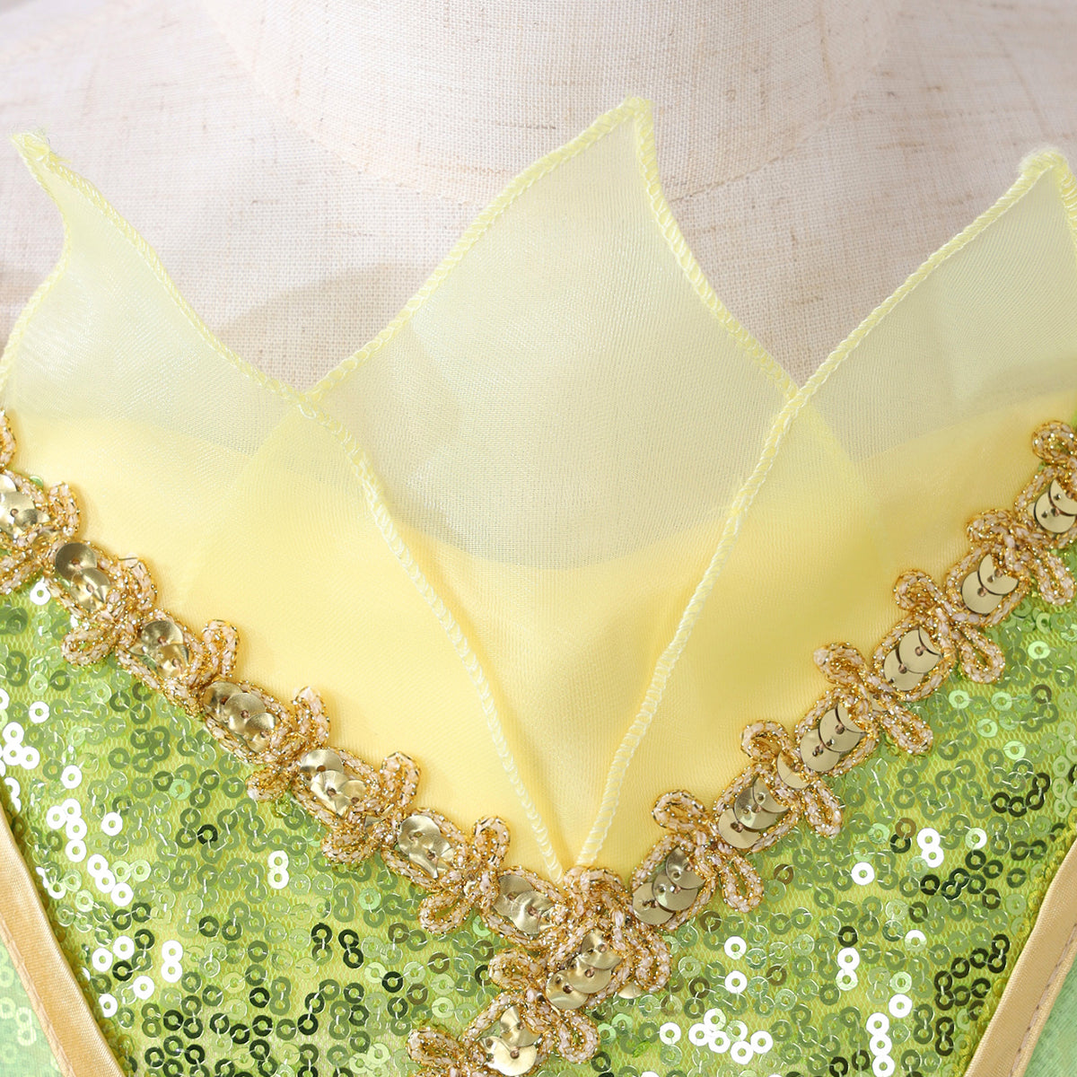 Tiana Princess Costume for Girls Fairy Dress Halloween Party