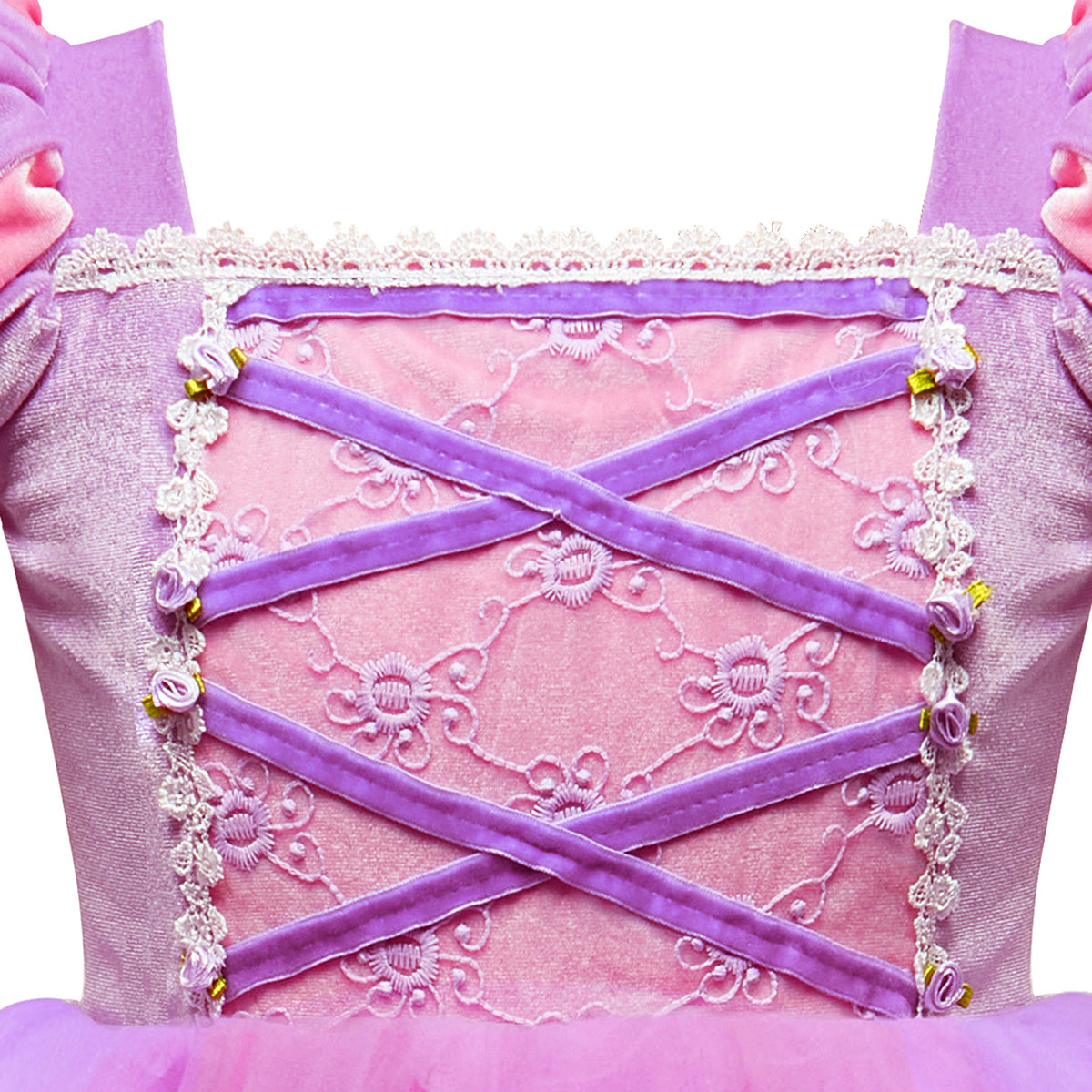 Light-Up Princess Rapunzel Dress Up Purple Costume for Girls