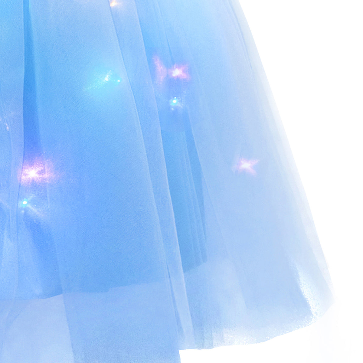 Girls LED Light Up Princess Cinderella Dress Kids Halloween Costume Dress