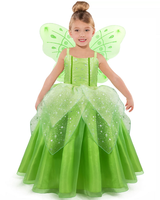 Tinkerbell Costume Dress Up With Butterfly Wings