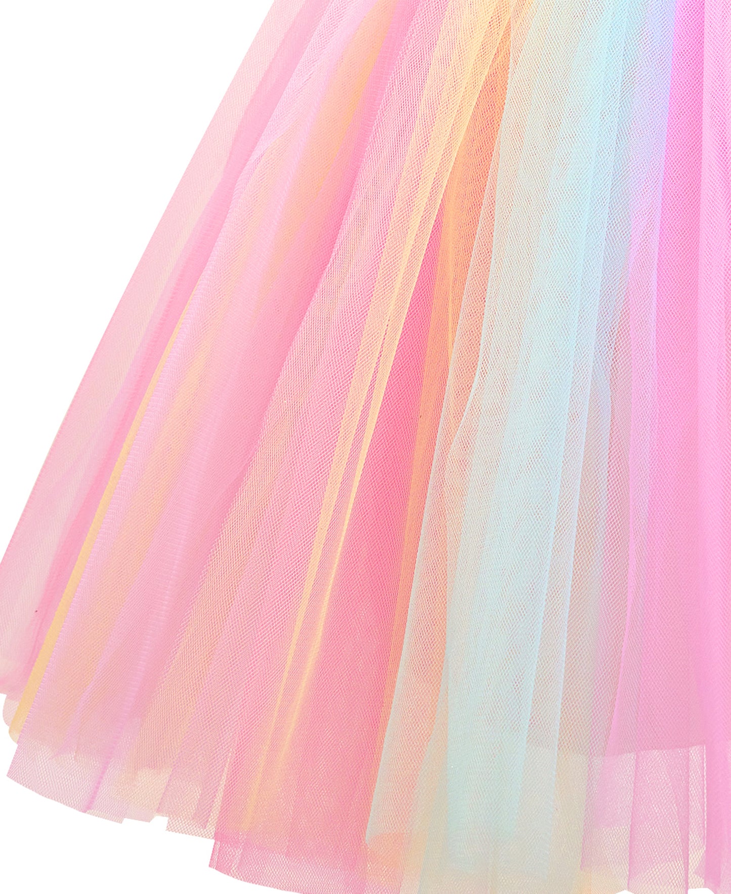 Girl's Unicorn Mesh Skirt with Straps