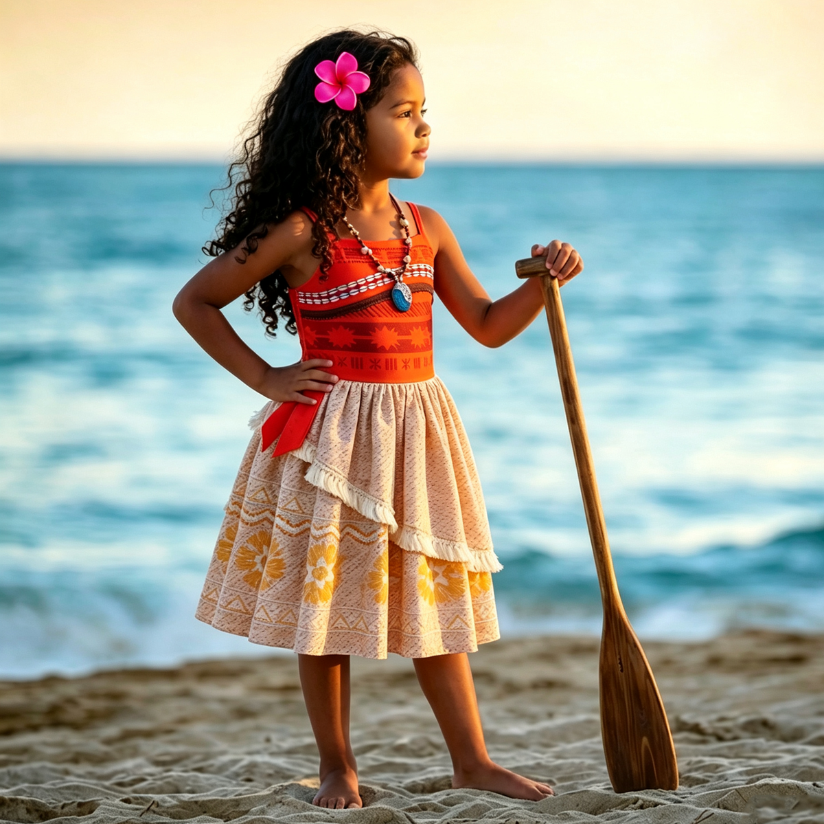 Girls Moana Dress,Moana Costume, Moana Party Dress,Moana Halloween Costume,Moana Birthday Dress,Princess Costume, Hawaiian Princess Dress