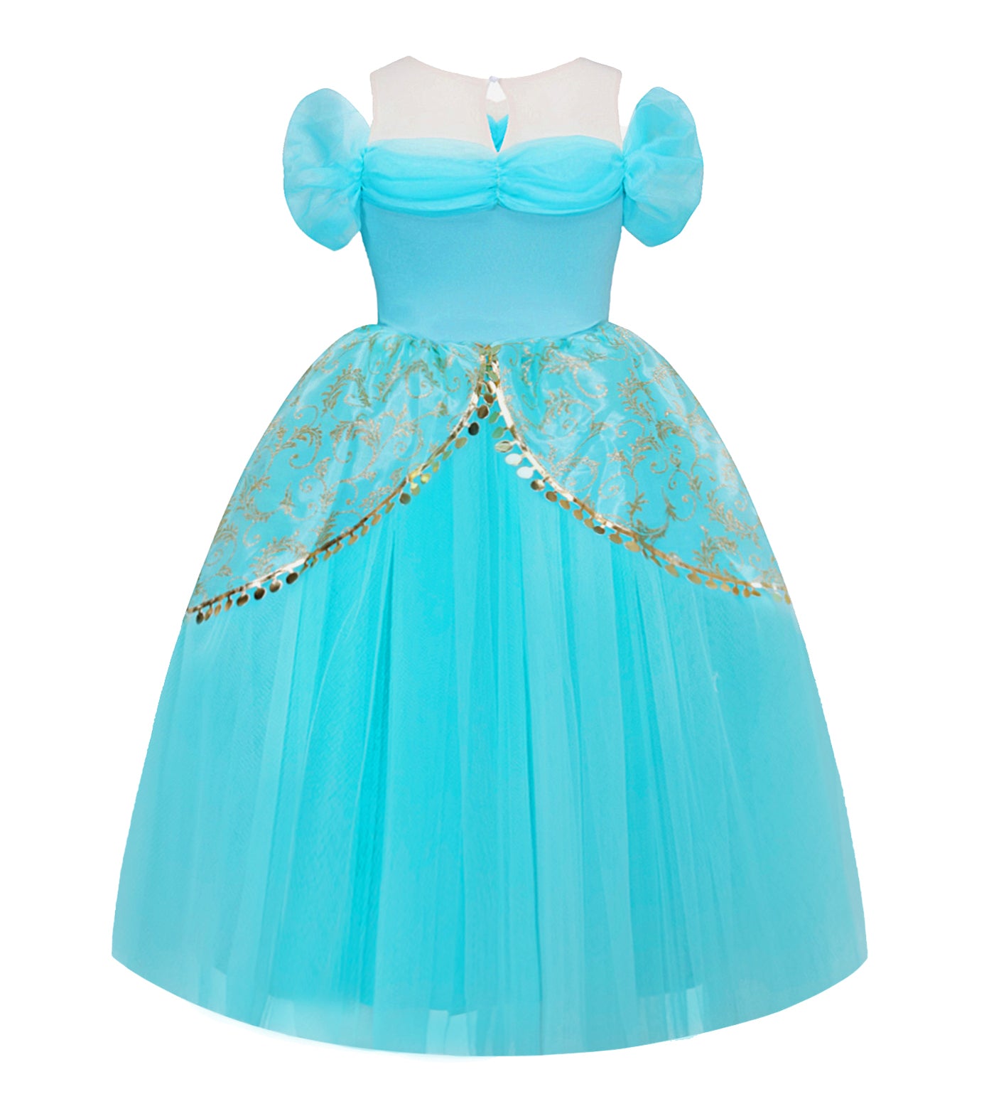 Girls Jasmine Costume Princess Dress for girls with Headband