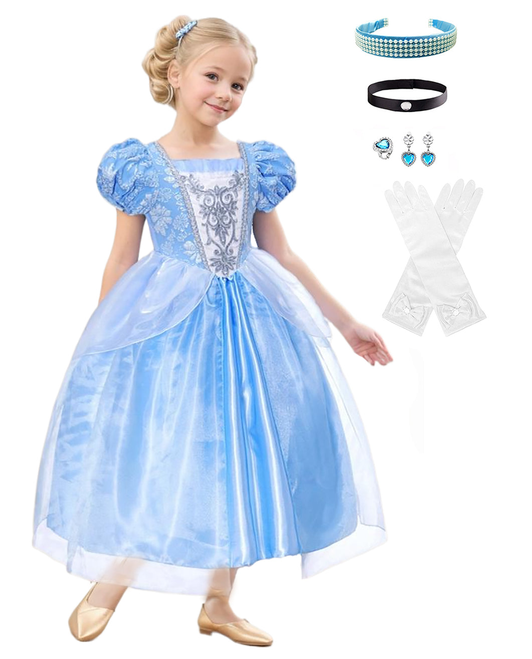 Cinderella Dresses for Girls Kids Birthday Gift