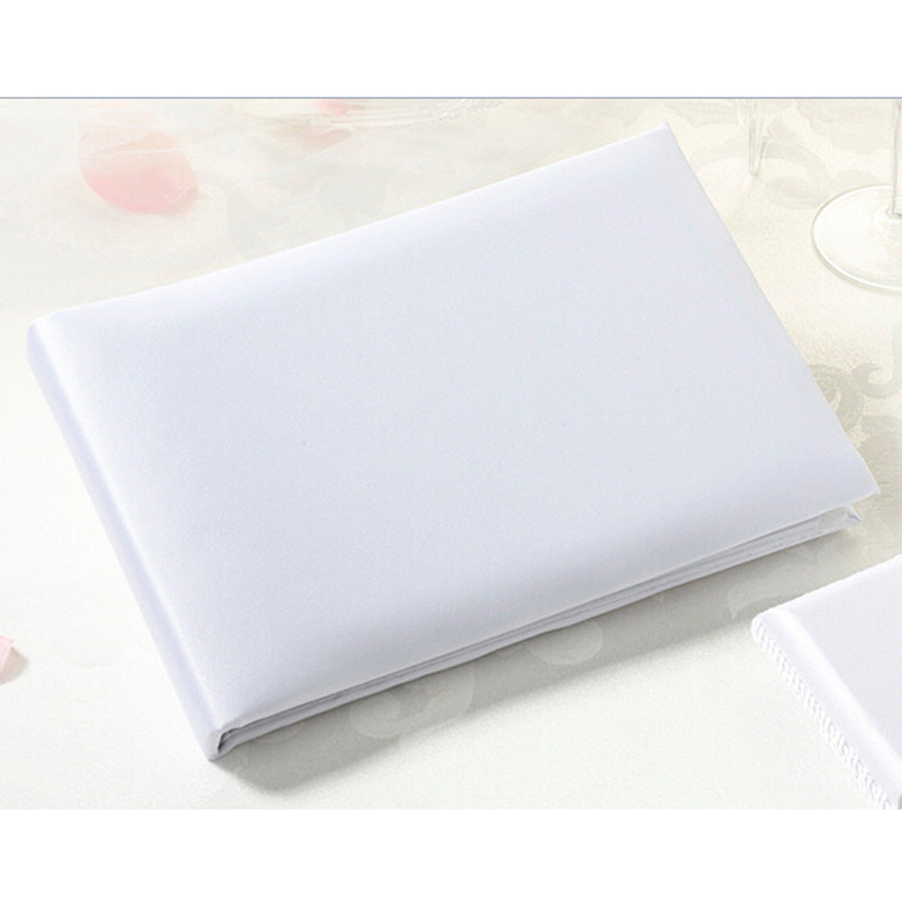 Plain Wedding Guest Book and Pen Set Ivory or White Guest Signature Book