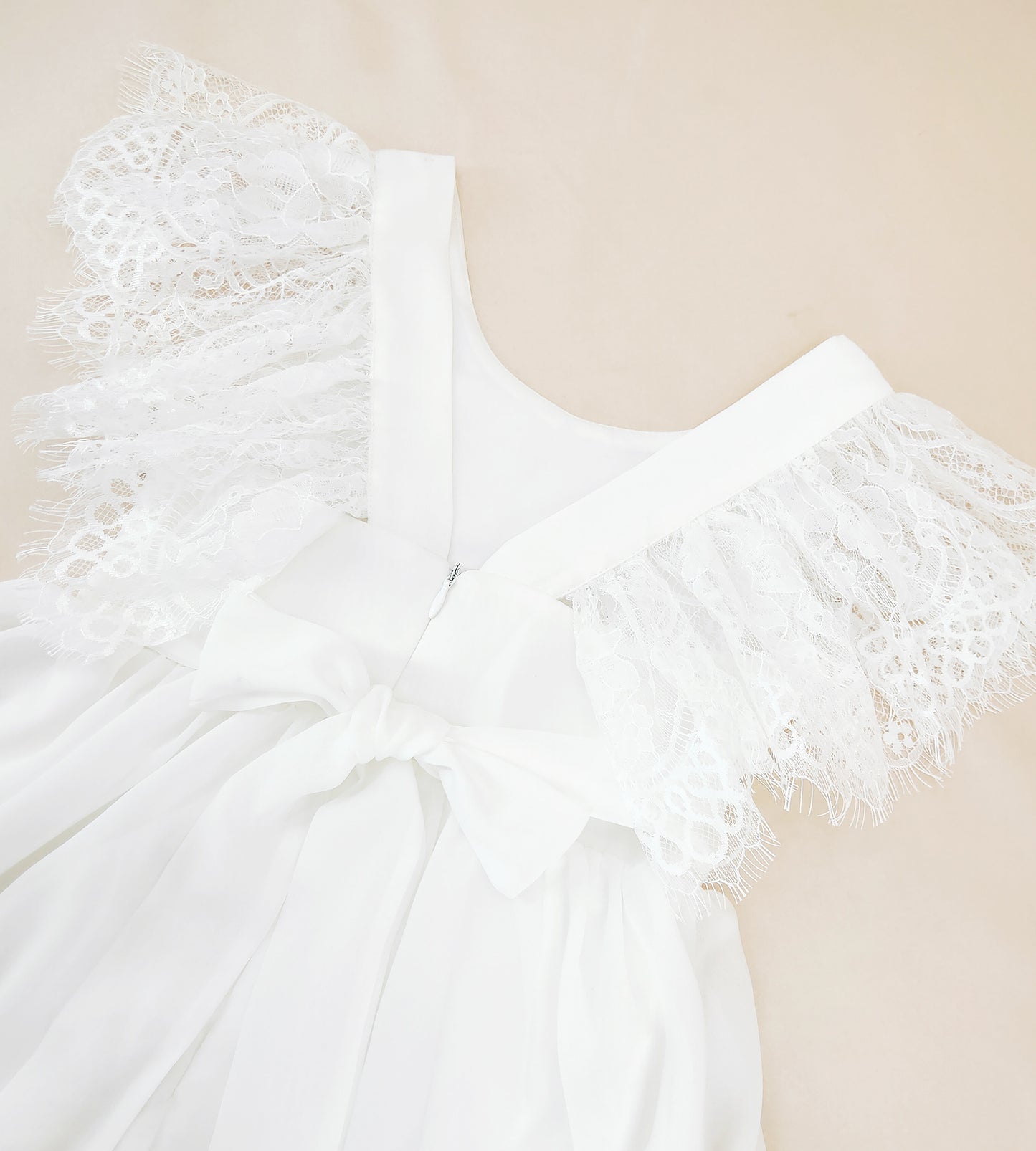 Flower Girl Dress White Spring Dress Formal Dress Castle Girl Lace Photogenic Dress Wedding Bridesmaid Princess Long Dress