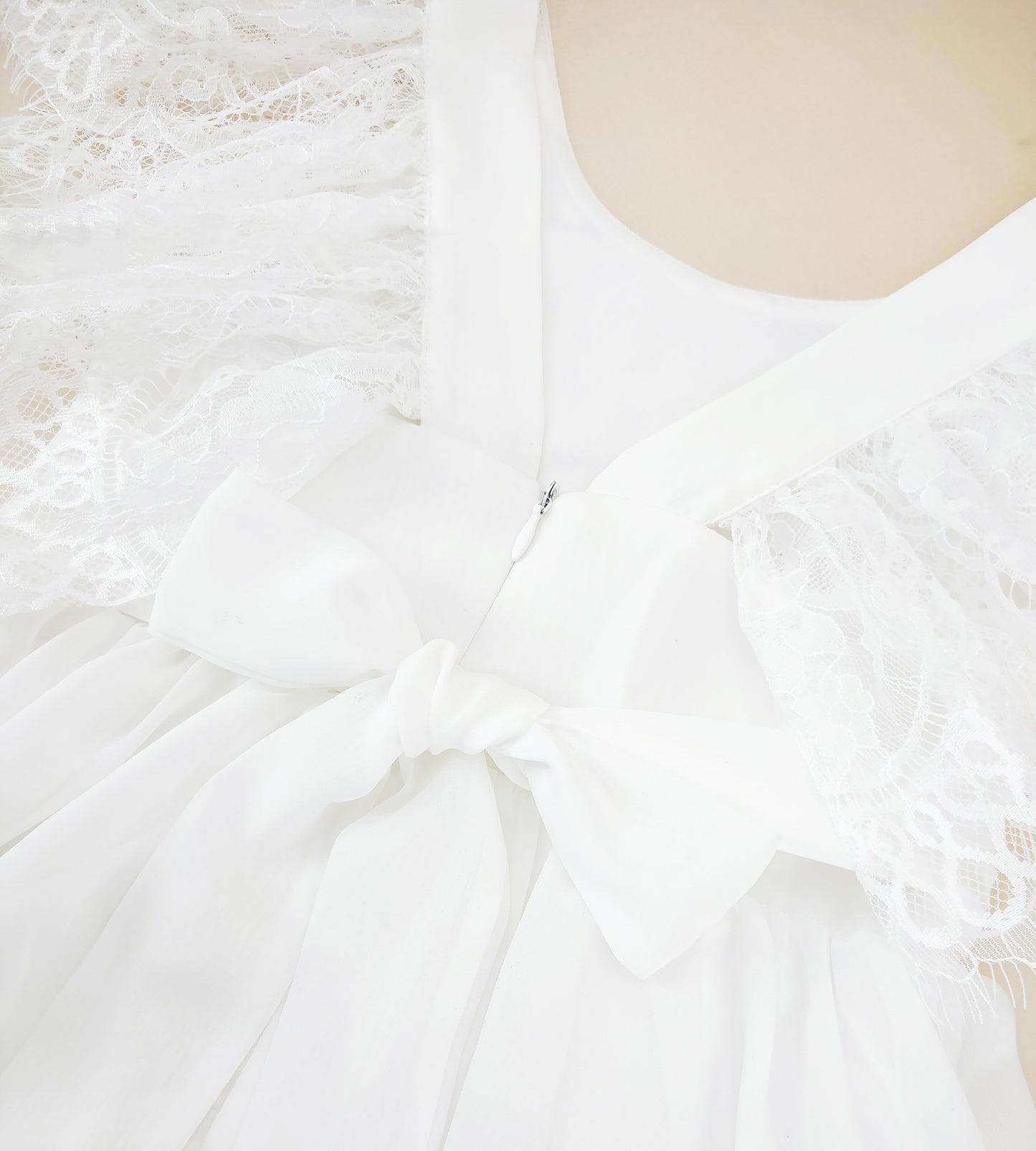 Flower Girl Dress White Spring Dress Formal Dress Castle Girl Lace Photogenic Dress Wedding Bridesmaid Princess Long Dress