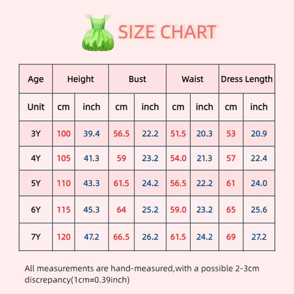 Tinker Bell Bubble Fairy Dress for Girls, Green Fairy Princess Dress, Kids Cosplay Outfit for Birthday Halloween Photoshoot
