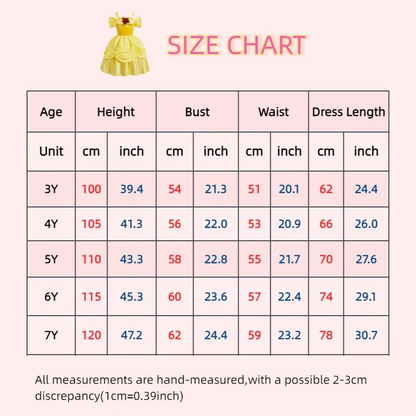 Light up Belle Princess Inspired Dress, Beauty and the Beast Outfit, Kids Princess Gown for Birthday Party, Halloween Cosplay