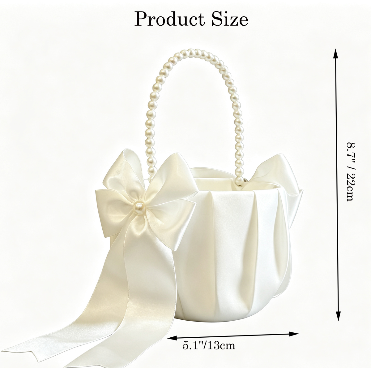 2PCS Custom Ivory Flower Girl Baskets |Ring Bearer Pillow Set |Wedding Baskets |Petal Baskets |Rustic Basket |Bridesmaid Basket |Ring Pillow