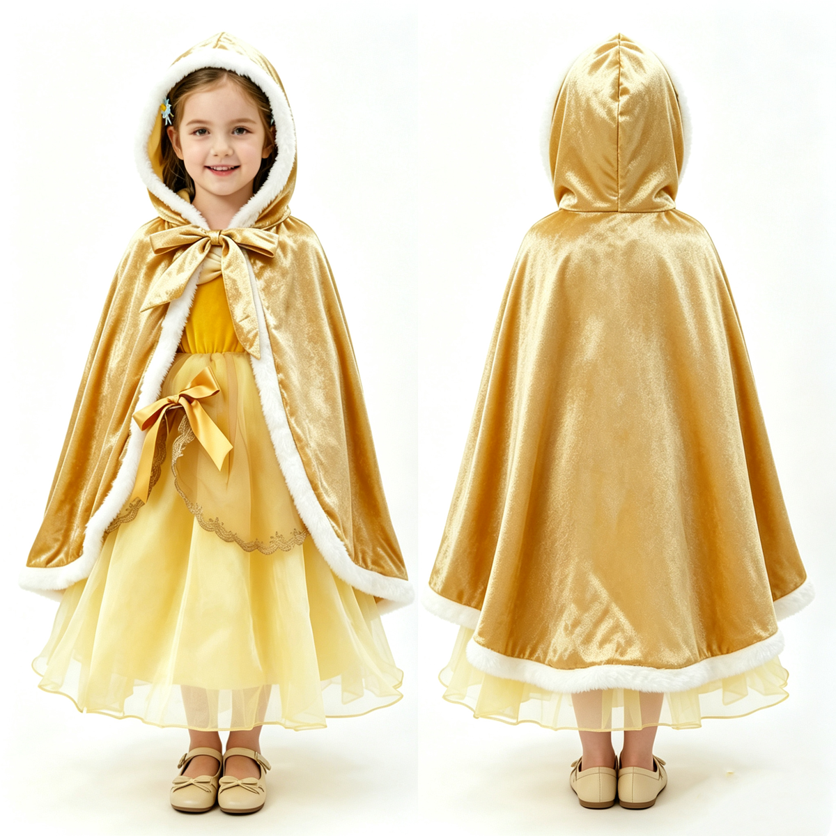 Princess Hooded Cloak,Medieval Cape with Hood,Princess Cloak,Hooded Cape Cloak,Elsa Cloak, Kids Hooded Cloak,Girls Winter Cape,Cosplay Cloak