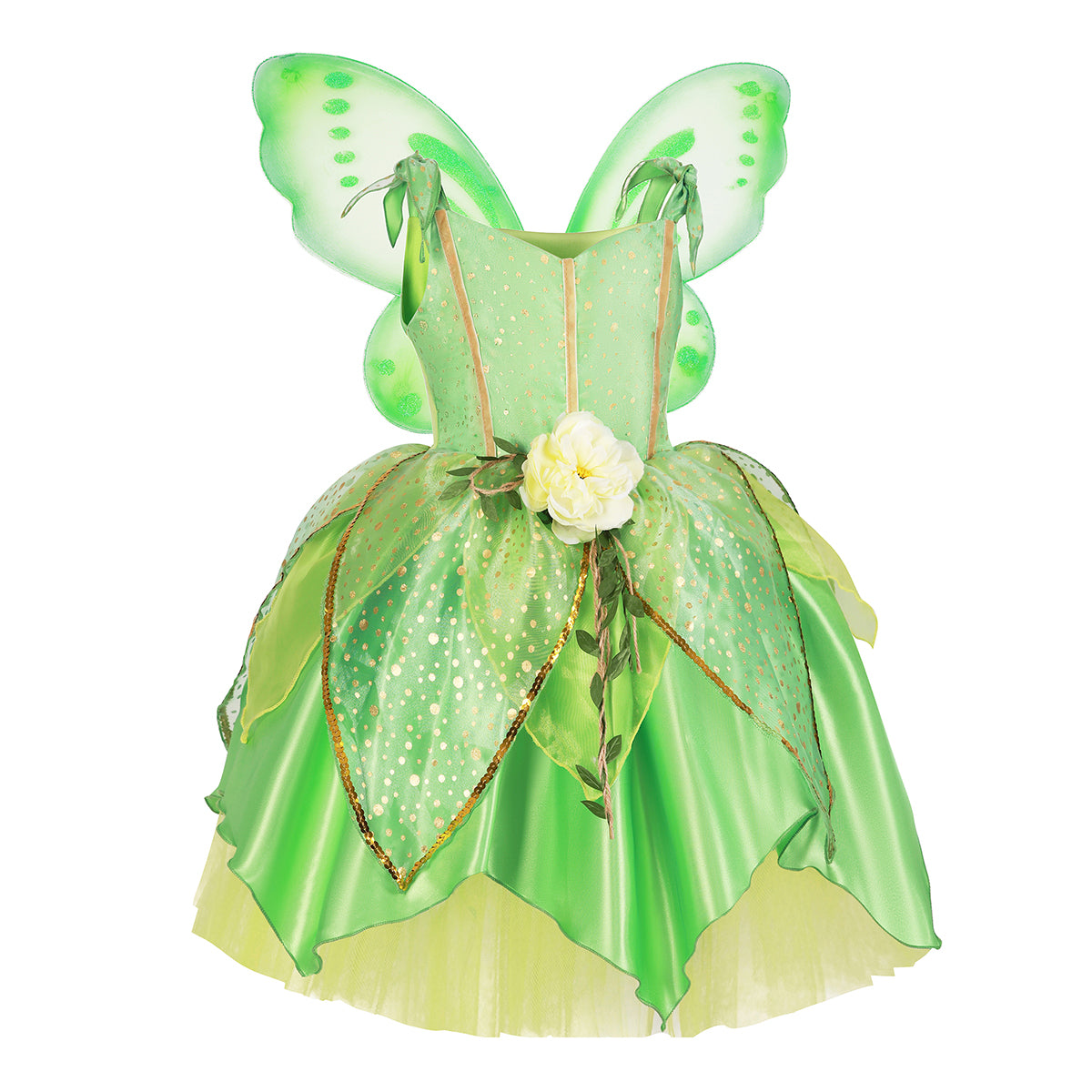 Tinkerbell Costume for Girls  Fairy Costumes Little Girls Dress Kids Fancy Gown Cosplay Party Clothes Suit 2-8Y