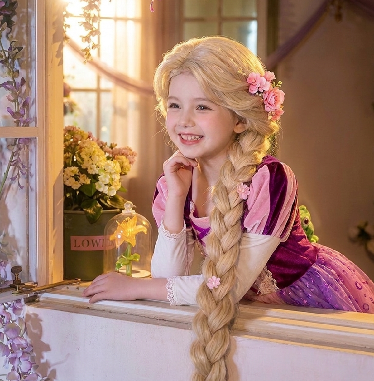Girls Rapunzel Costume, Rapunzel Dress, Rapunzel Tangled Dress,Rapunzel Party Dress,Tangled Party Dress,Tangled Costume,Girls Princess Dress