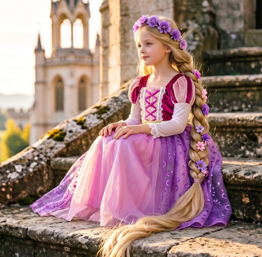 Girls Rapunzel Costume, Rapunzel Dress, Rapunzel Tangled Dress,Rapunzel Party Dress,Tangled Party Dress,Tangled Costume,Girls Princess Dress