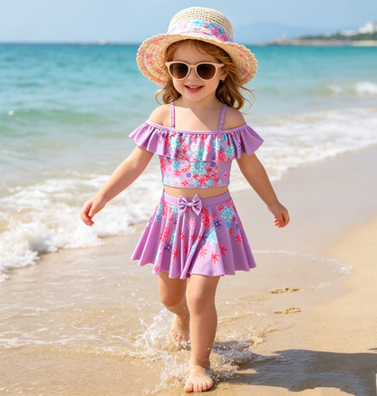 Girls Encanto Isabela Swimsuit Set, Girls Bathing Suit,Girls Swimwear,Kids Beach Outfit,Girls Birthday Swim,Kids Swimsuit,Baby Girl Swimsuit