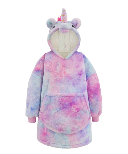 Unicorn Blanket Hoodies for Kids 4-8YR Oversize Wearable Blanket Hoodies for Boys Girls