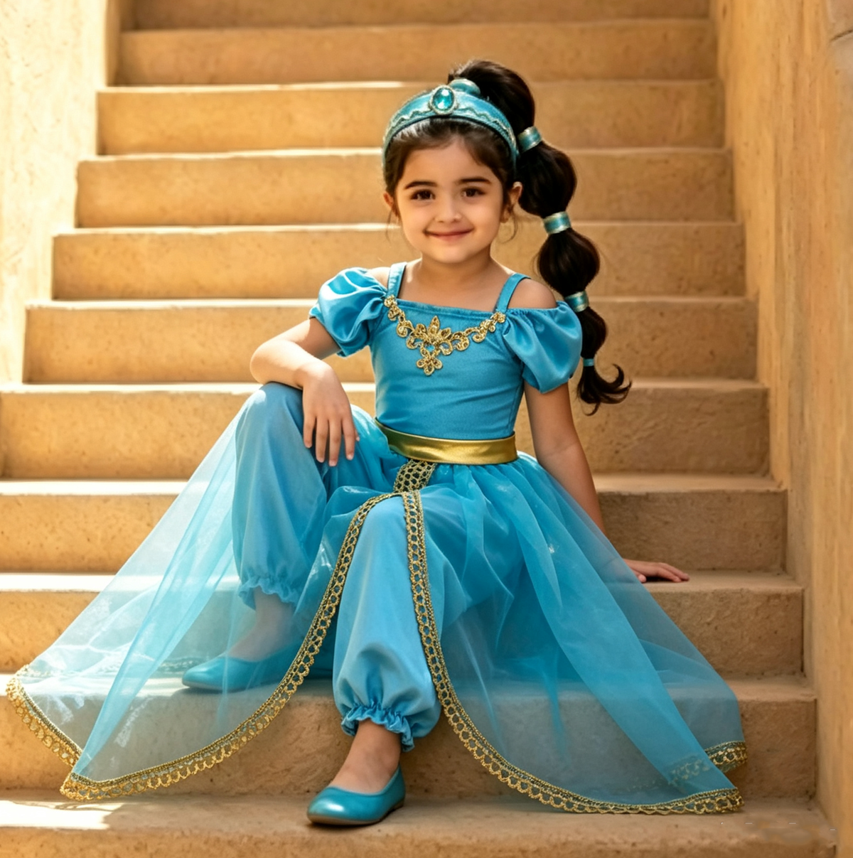 Princess Jasmine Costume Girls, Arabian Princess Costume, Girls Jasmine Dress, Jasmine Birthday outfit, Jasmine Girl Dress, Aladdin Costume