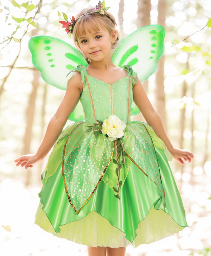 Tinkerbell Costume for Girls  Fairy Costumes Little Girls Dress Kids Fancy Gown Cosplay Party Clothes Suit 2-8Y