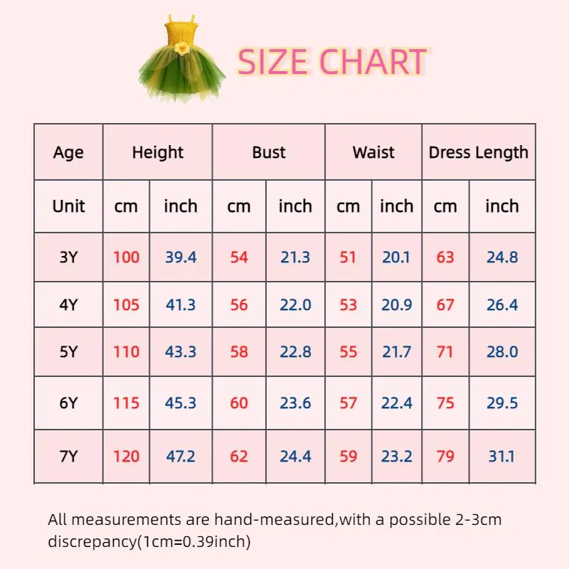 Fairy Tinkerbell Tutu Dress for Girls, Green Yellow Princess Costume, Birthday Party Dress, Halloween Cosplay Outfit, Photo Prop Dress