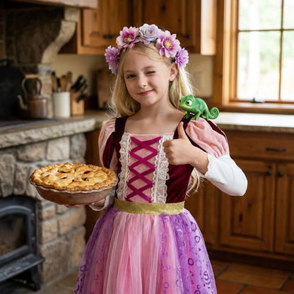 Girls Rapunzel Costume, Rapunzel Dress, Rapunzel Tangled Dress,Rapunzel Party Dress,Tangled Party Dress,Tangled Costume,Girls Princess Dress