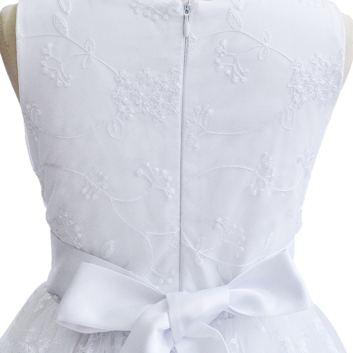 Personalized 1st Communion Dresses| Lace Holy Communion Dress | Flower Girl Dresses with Belt | Baptism Dresses| Wedding Party Girls Dresses