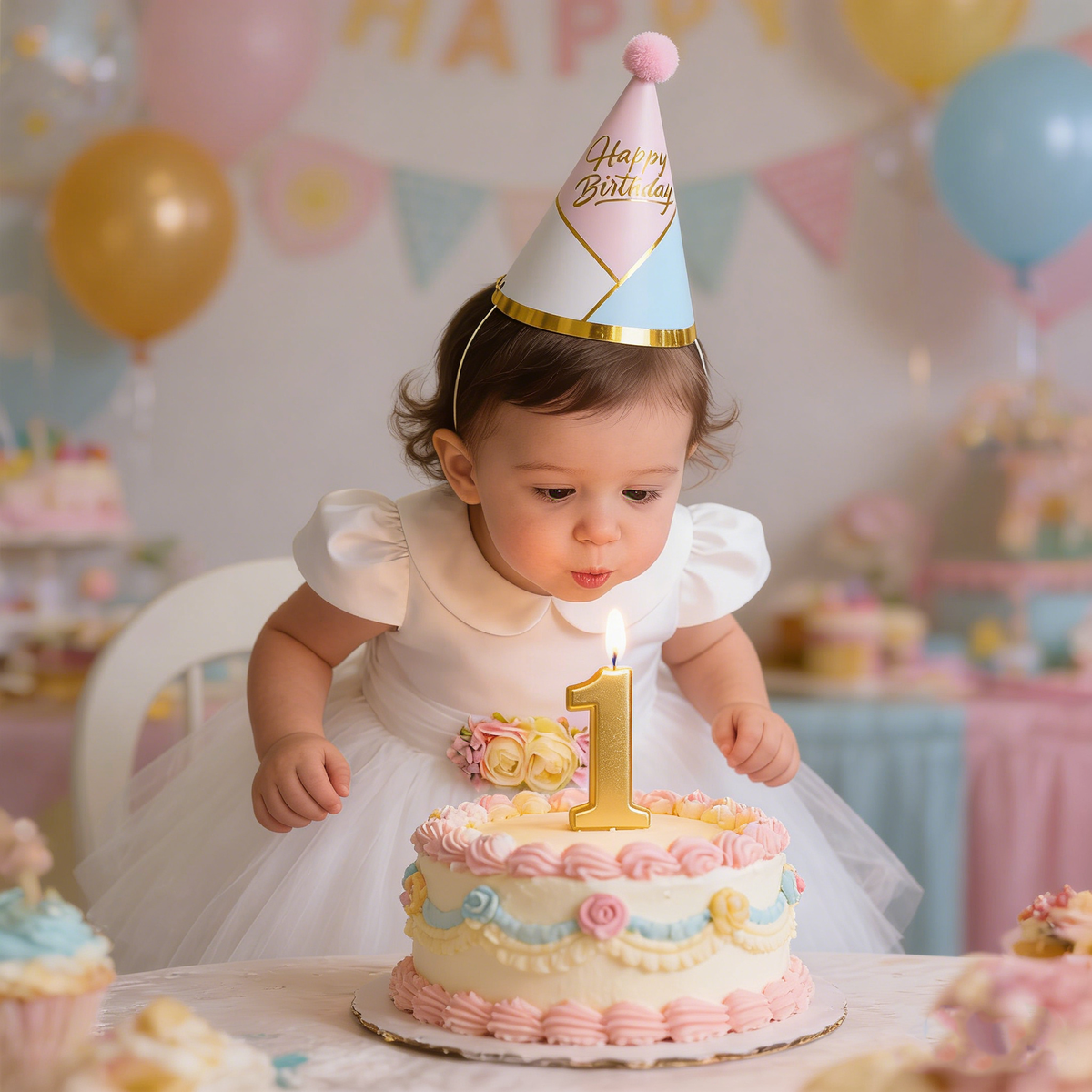 Personalized Baby Girl 1st Birthday Dresses |Toddler First Birthday Outfit |Tulle Flower Girl Dress |Girls Baptism Gown |Toddler Party Dress