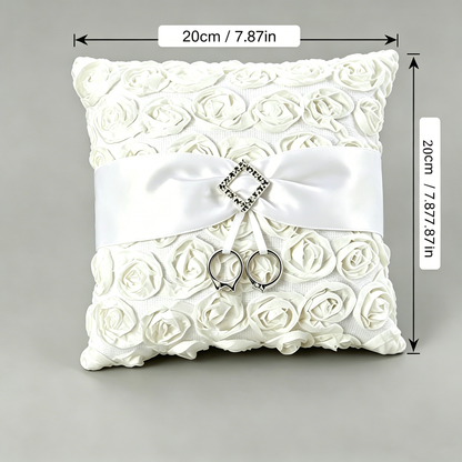 Custom Ivory Ring Bearer Pillow, Wedding Ring Holder, Wedding Ring Pillow, Ivory Wedding Pillow, Lace Wedding Bearer, Ring Bearer Cushions