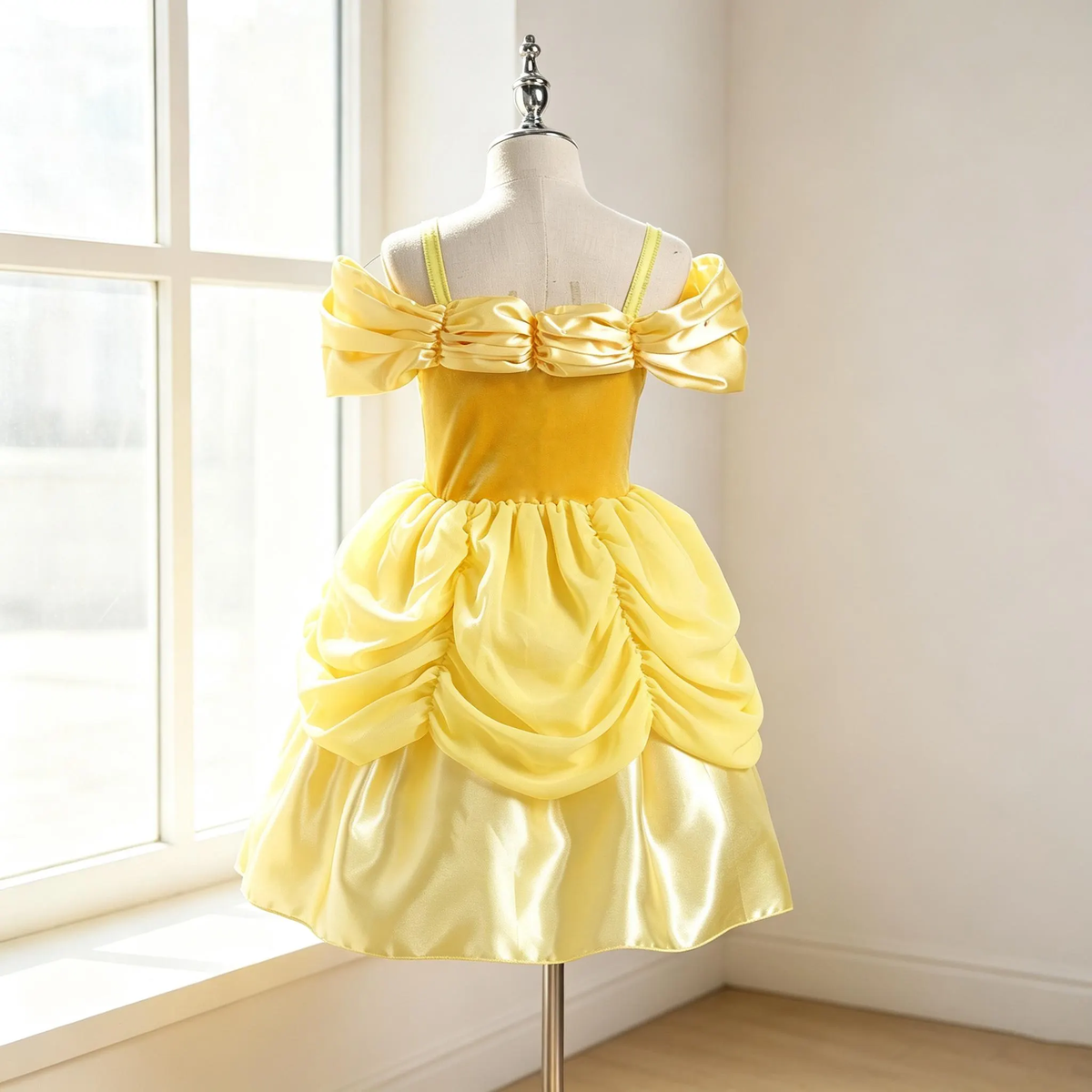 Light up Belle Princess Inspired Dress, Beauty and the Beast Outfit, Kids Princess Gown for Birthday Party, Halloween Cosplay