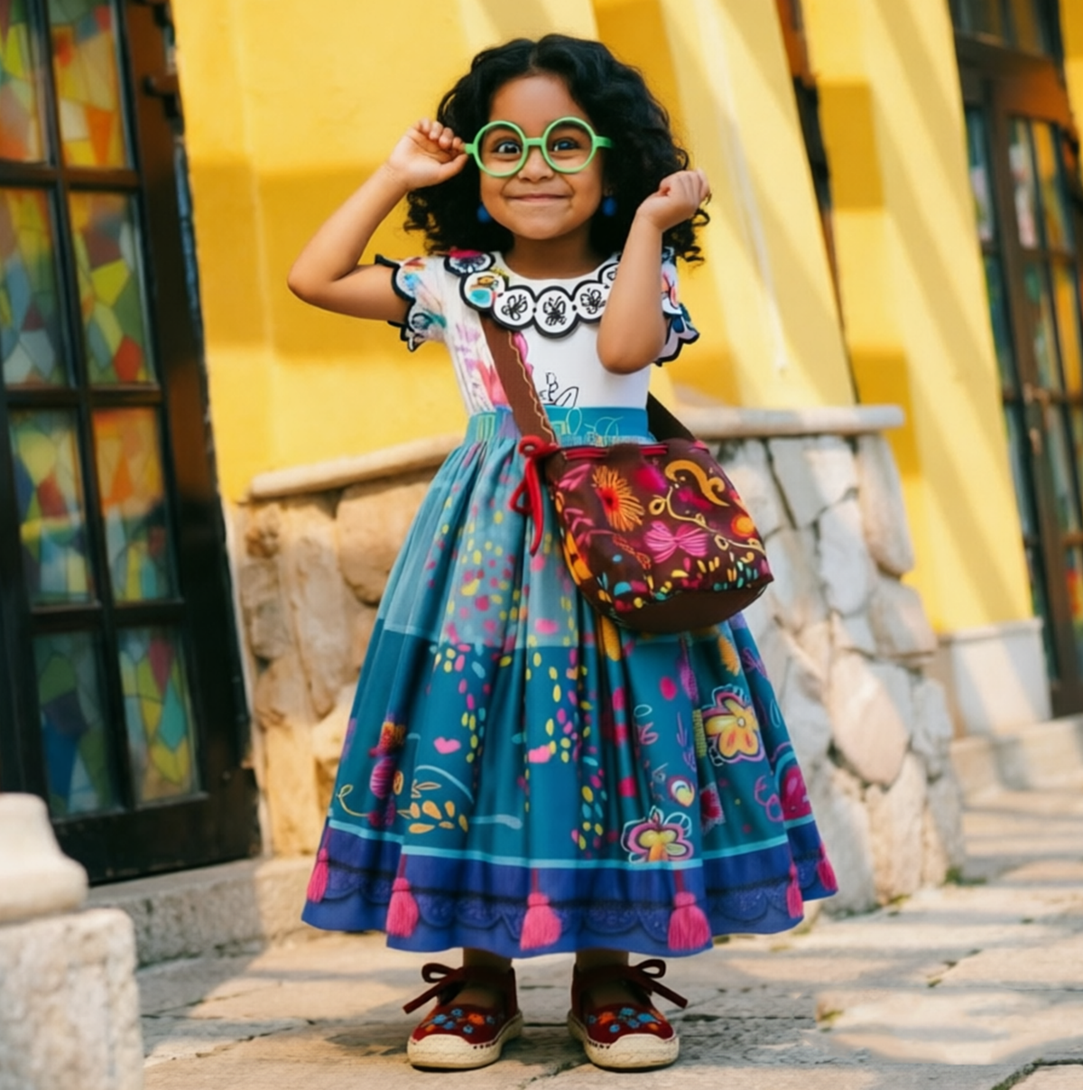 Encanto Mirabel Costume,Girls Mirabel Dress ,Mirabel Birthday Dress up,Encanto Party,Encanto Theme Party Dress,Kids Halloween Cosplay Outfit