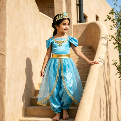 Princess Jasmine Costume Girls, Arabian Princess Costume, Girls Jasmine Dress, Jasmine Birthday outfit, Jasmine Girl Dress, Aladdin Costume