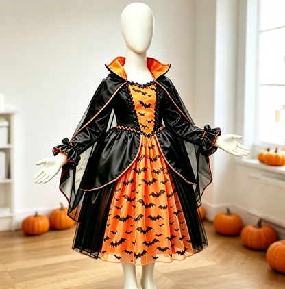 Girls Witch Dress, Vampire Dress, Kids Vampire Costume,Witch costume,Scary Girl Costume,Vampire Cosplay, Girls Halloween Dress, Gothic Dress