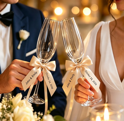 Custom Wedding Baskets,Pearl Handle Flower Girl Basket,Ring Bearer Pillow, Ring Holder,Personalised Ribbon,Name on Ribbon, Wine Glass Ribbon