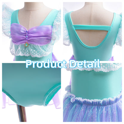 Girls Little Mermaid Swimsuit, Girls Swimwear, Girls Ariel Costume, Kids Swimsuit, Girls Bathing Suit, Baby Girl Swimsuit, Kids Beach Outfit