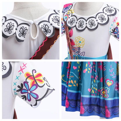 Encanto Mirabel Costume,Girls Mirabel Dress ,Mirabel Birthday Dress up,Encanto Party,Encanto Theme Party Dress,Kids Halloween Cosplay Outfit