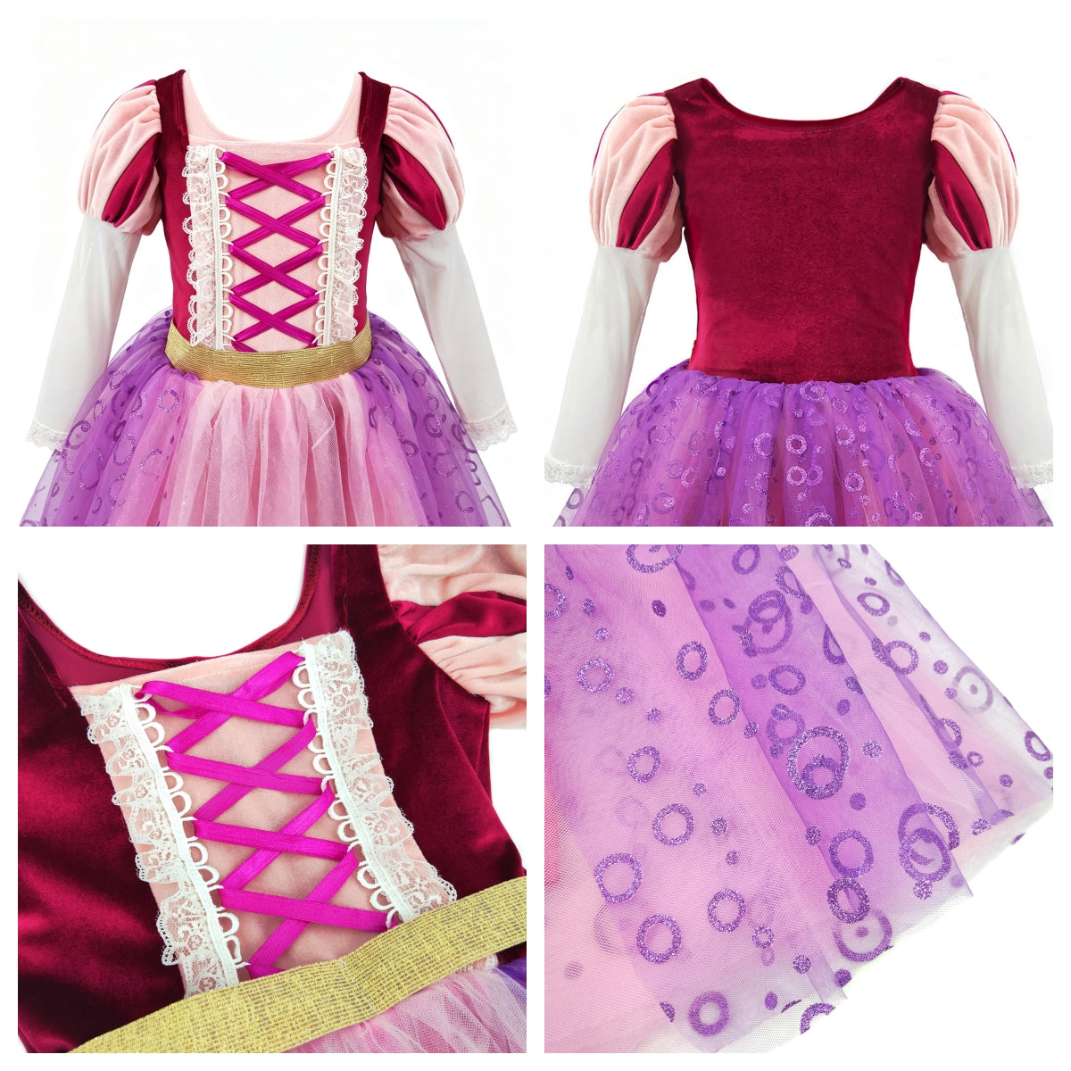 Girls Rapunzel Costume, Rapunzel Dress, Rapunzel Tangled Dress,Rapunzel Party Dress,Tangled Party Dress,Tangled Costume,Girls Princess Dress