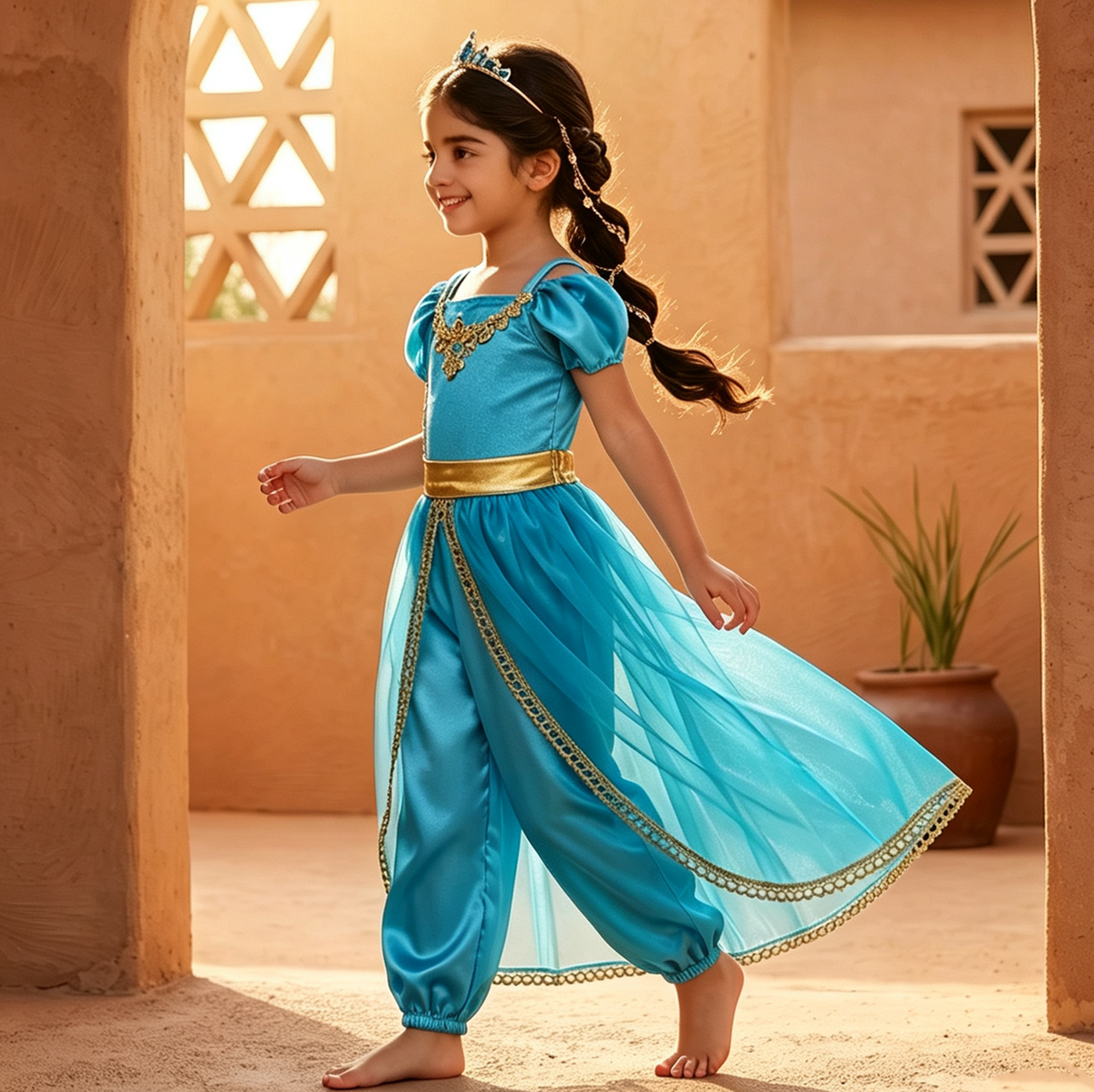 Princess Jasmine Costume Girls, Arabian Princess Costume, Girls Jasmine Dress, Jasmine Birthday outfit, Jasmine Girl Dress, Aladdin Costume
