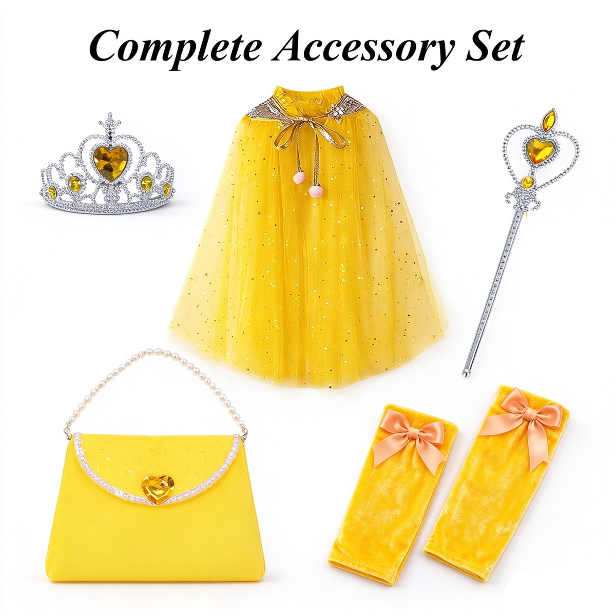 Light up Princess Belle Costume, Beauty and the Beast Yellow Gown, LED Princess Belle Dress, Flower Girl Dress, Fairy Tale Dress,Princess Party Dress up
