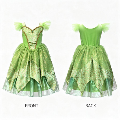 Girls Tinkerbell Costume,Tinkerbell Dress,Green Fairy Dress Girls,Fairy Costume,Tinkerbell Wings,Green tutu Dress,Girls Fairy Tale Costume