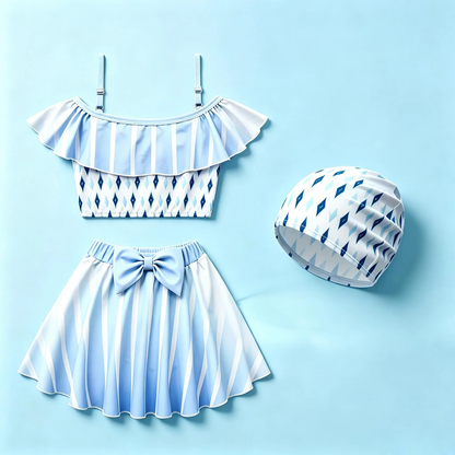 Girls Elsa Swimsuit Set, Girls Bathing Suit,Girls Swimwear,Kids Beach Outfit,Girls Birthday Swim,Kids Swimsuit,Baby Girl Swimsuit