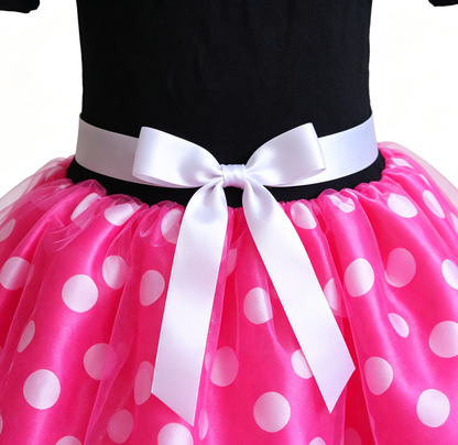 Mouse Inspired Dress, Mouse Ears Headband, ToddlerDress,Tutu Dress,1st Birthday Dress,Baby Girl Mouse Outfits, Girl Birthday Party Dress