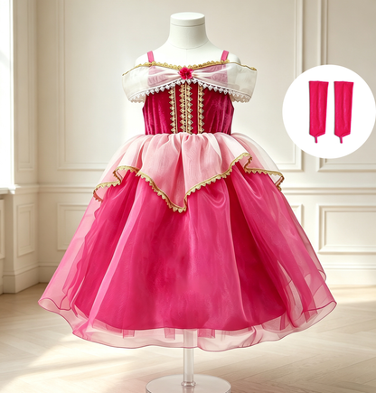 Girls Sleeping Beauty Dress, Girls Aurora Costume, Princess Party Dress up,Halloween Costume, Girls Princess Outfit, Princess Aurora Dress