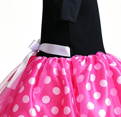 Mouse Inspired Dress, Mouse Ears Headband, ToddlerDress,Tutu Dress,1st Birthday Dress,Baby Girl Mouse Outfits, Girl Birthday Party Dress